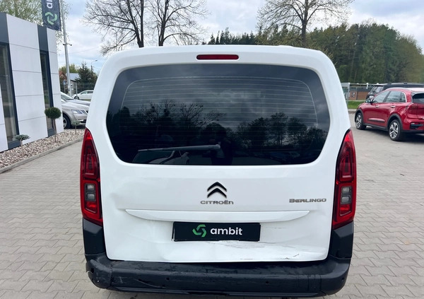 Citroen Berlingo cena 31900 przebieg: 139277, rok produkcji 2019 z Nowogard małe 137